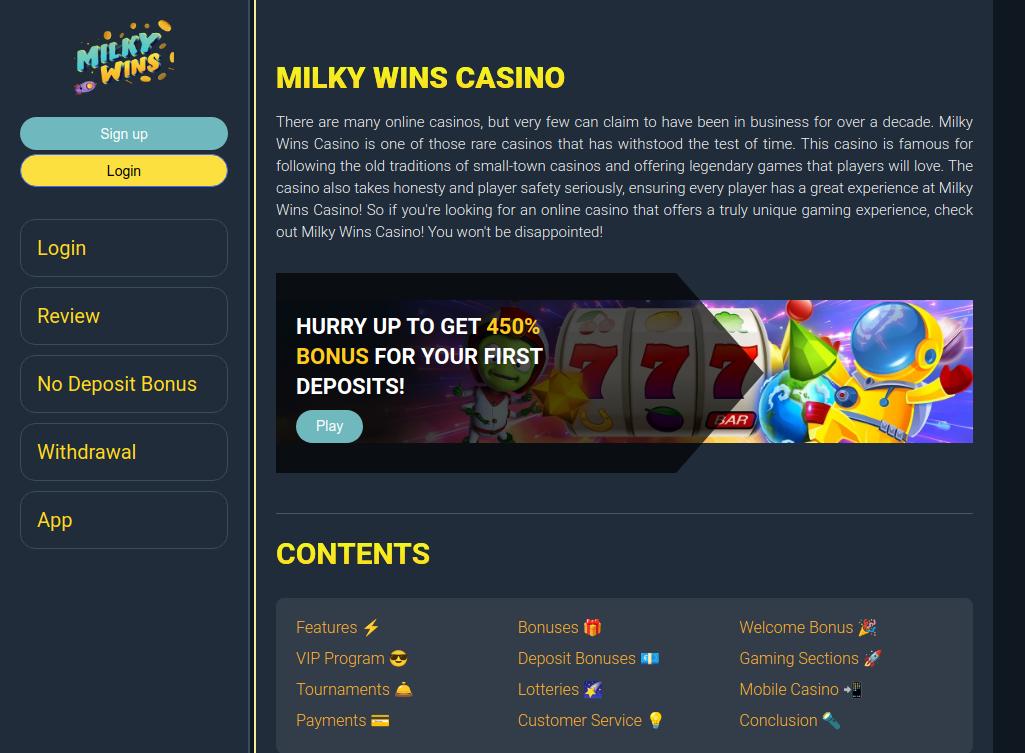 Experience the Excitement Online Casino Milky Wins Experience the Excitement Online Casino Milky Wins